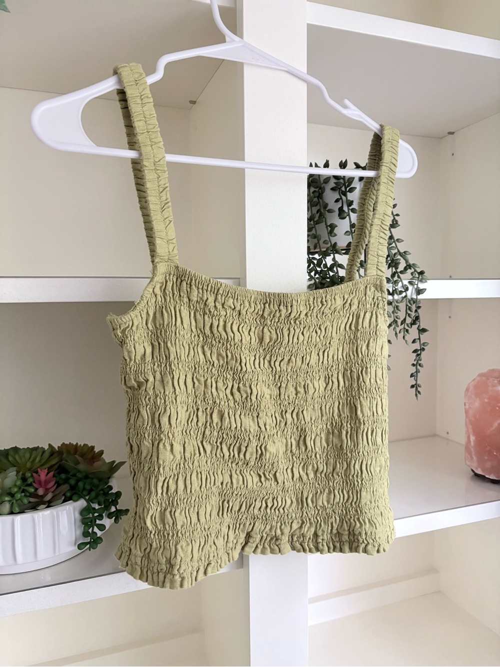 Michael Kors Lichen Cropped Tank Top